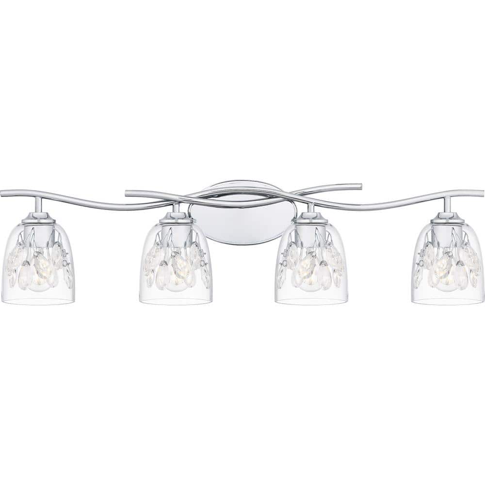 petit.lys Quoizel Ansley 33.5 in. 4 Light Polished Chrome Vanity Light