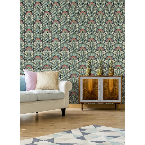 Donovan Moss Nouveau Floral Peelable Roll (Covers 56.4 sq. ft.)