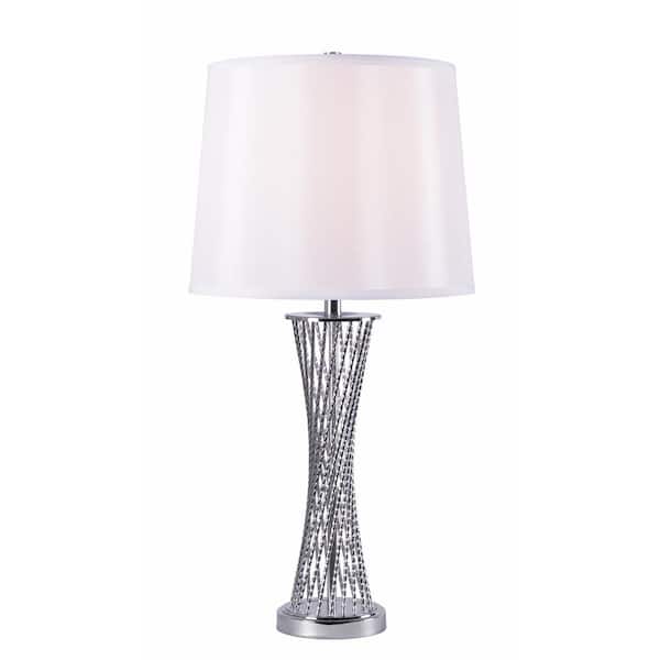 Kenroy Home Jackson 28.1 in. Chrome Table Lamp