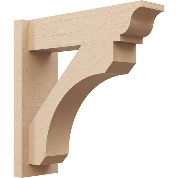 Ekena Millwork 8 in. x 30 in. x 26 in. Legacy Traditional Rough Cedar Woodgrain Timberthane Polyurethane Outlooker, Primed Tan