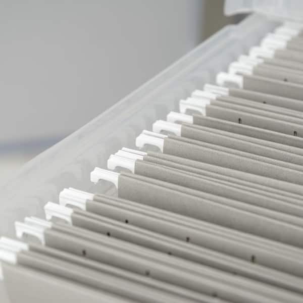 Clear IRIS USA FB-31 CLR 5PK IRIS Large Split-Lid Letter Size File Box Clear IRIS USA FB-31 CLR 5PK IRIS Large Split-Lid Letter Size File Box