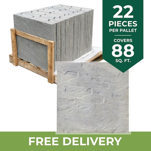 Yorkstone 24 in. x 24 in. Gray Variegated Concrete Paver (22-Pieces/88 sq. ft./Pallet)