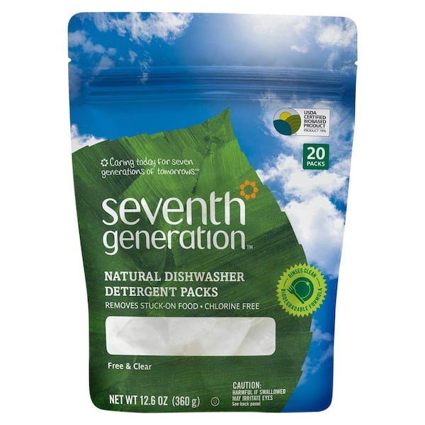 SEVENTH GENERATION 12.6 oz. Natural Dishwashing Detergent Packs (20-Tabs/Bag)