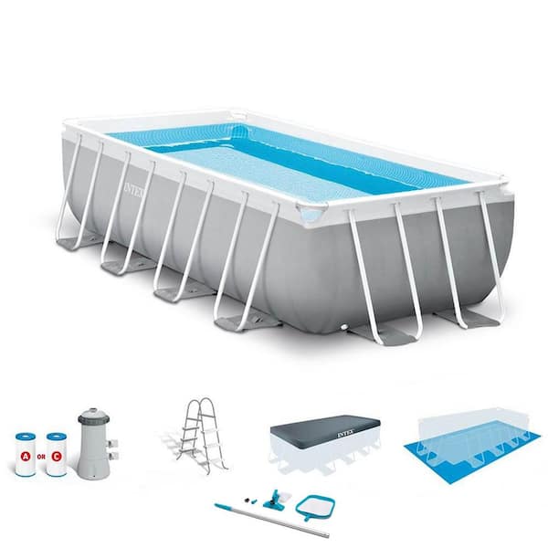 Prism Frame 16 ft. x 8 ft. Rectangular 42 in. Deep Above Ground Pool Set
