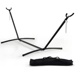 9.5 ft. Metal Hammock Stand with Carrying Bag in Black