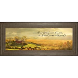 "Enjoy Life" By Lori Deiter Framed Print Country Wall Art 42 in. x 18 in.