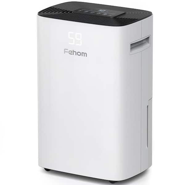 150 pt. Maximum Coverage Area 7,000 sq.ft. Bucket Dehumidifier in White Pumped
