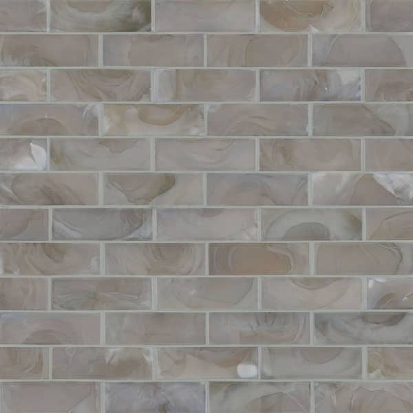 MSI Opalina Subway 12 in. x 12 in. x 0.24 in. Glass Mesh-Mounted Mosaic Wall Tile (0.96 sq. ft./Each)