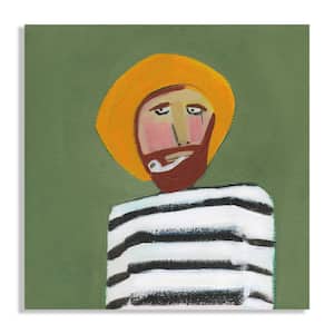 Sailor with Striped Shirt by Kate Mancini Unframed Canvas Art Print 22 in. x 22 in.