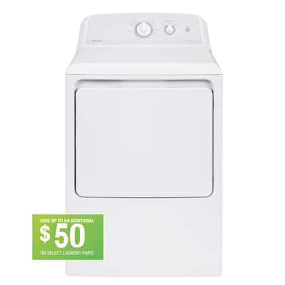 6.2 cu. ft. Gas Dryer in White with Auto Dry