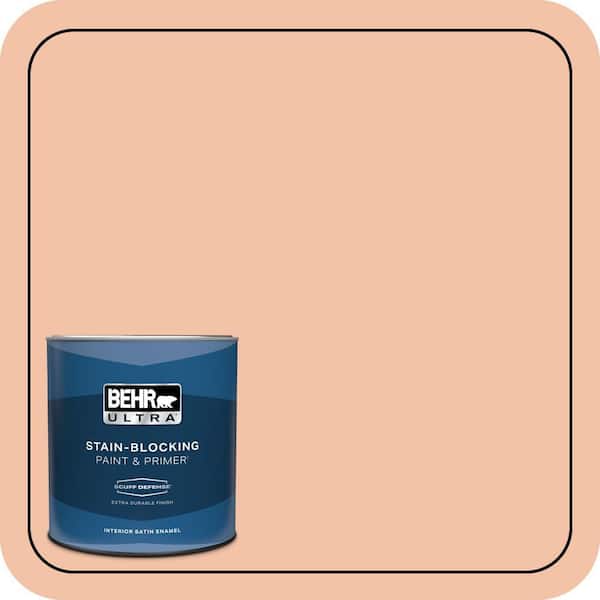 BEHR ULTRA 1 qt. Home Decorators Collection #HDC-FL13-4 Pumpkin Mousse Extra Durable Satin Enamel Interior Paint & Primer