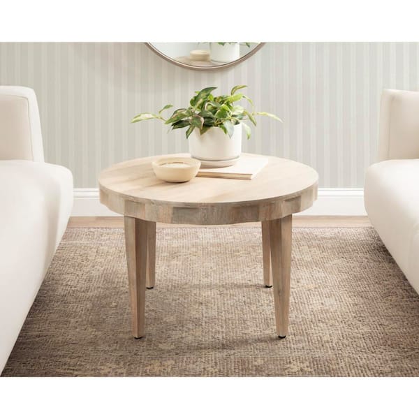 Fairhaven 28 in. Natural Round Solid Wood Coffee Table