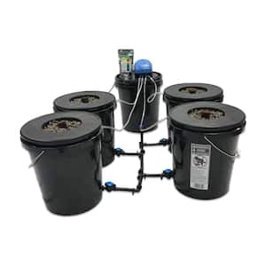 Hydroponic Black Bucket Deep Water System (4-Pack)