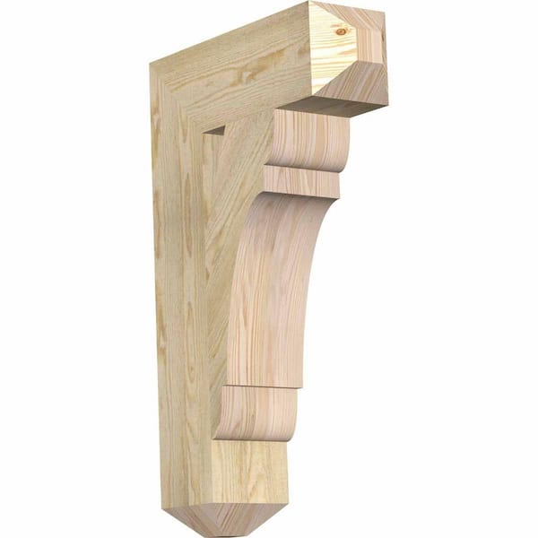 Ekena Millwork 6 in. x 32 in. x 20 in. Douglas Fir Olympic Craftsman Rough Sawn Bracket
