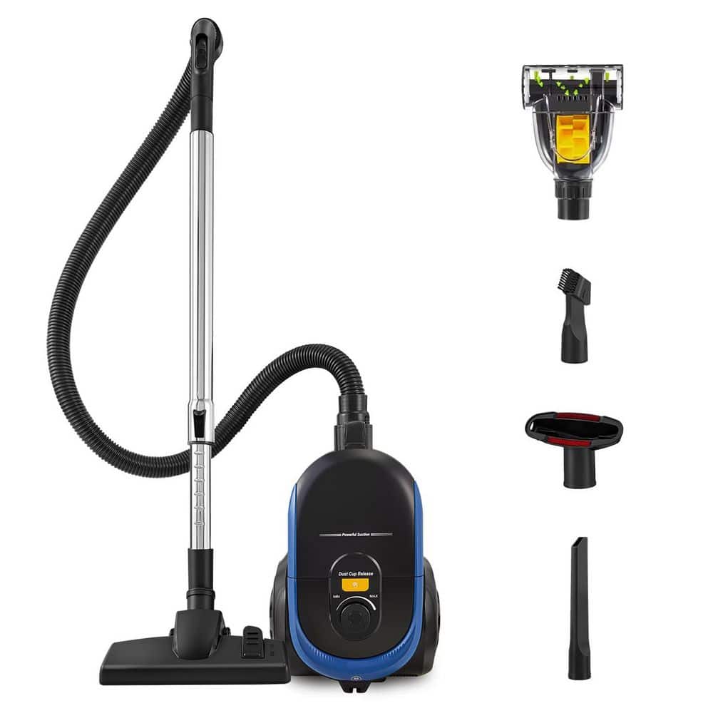 1200W Bagged Corded Canister Vacuum w 17Kpa Strong Suction, Dual HEPA Filter for Hard Floor Carpet Pet Hair, Black price history on PriceWatchPro