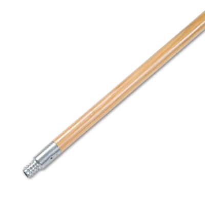 15/16 in. Dia x 60 in. L Metal Tip Threaded Hardwood Broom Handle