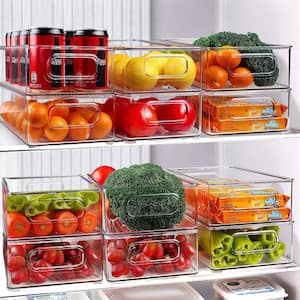 iDesign Clear Fridge and Pantry Binz 8 x 8 x 6, 4-Piece Set