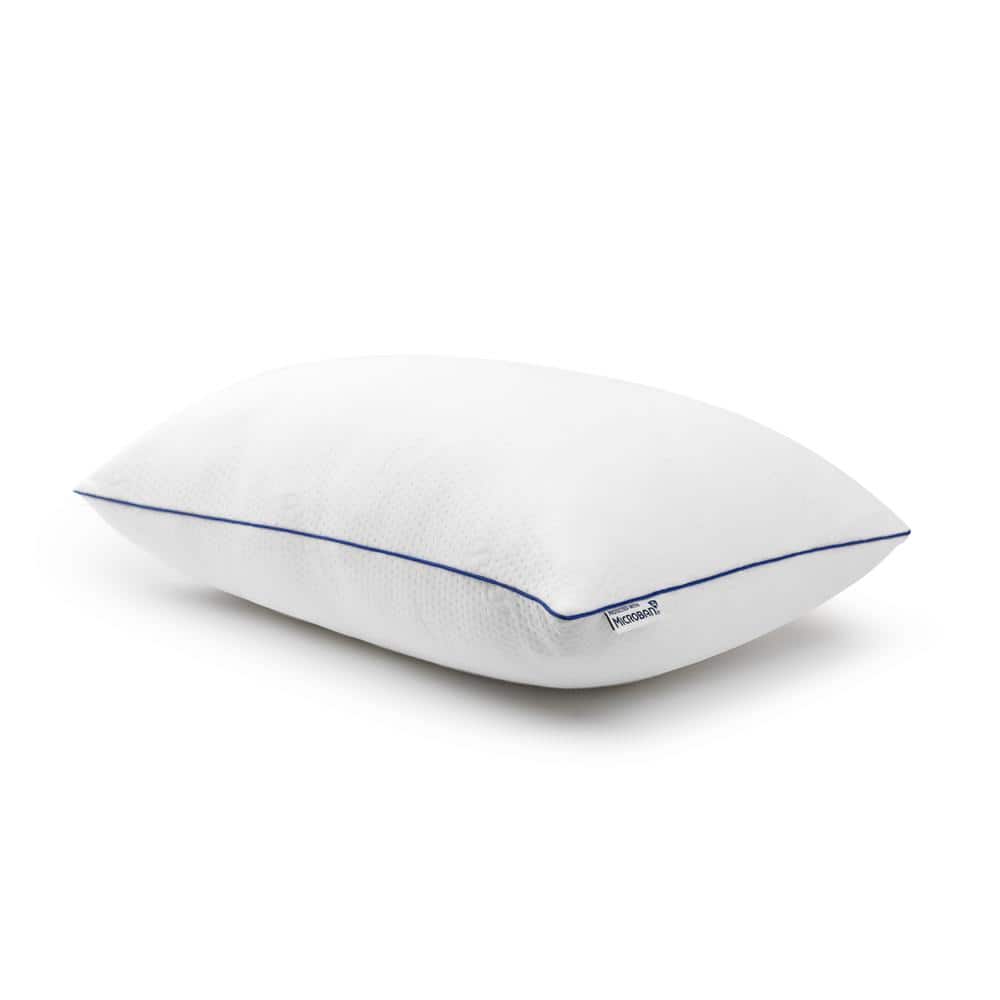 White Jumbo Memory Foam Medium Support Pillow Set