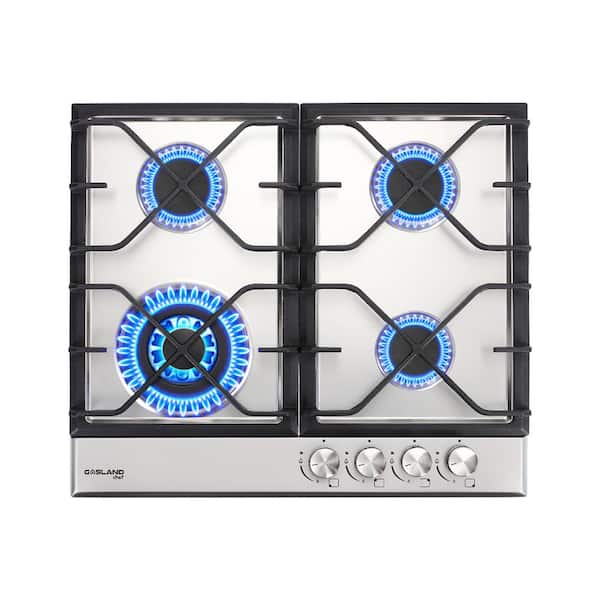 GASLAND Chef 24 in. Built-in Gas Stove Top, LPG Natural Gas Cooktop in Stainless Steel with 4-Sealed Burners, ETL