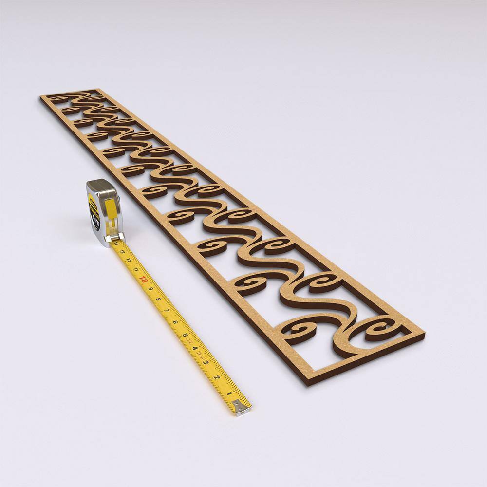 Tilden 46.5" Unfinished MDF Fretwork Crown Moulding