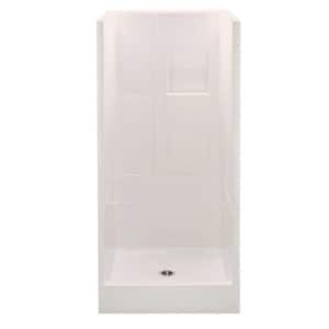 Remodeline 36 in. x 36 in. x 72.8 in. 3-Piece Shower Stall with Center Drain in Biscuit