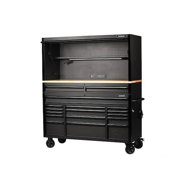 Husky 61 in. W x 23 in. D HeavyDuty 15Drawer Mobile Workbench with 2