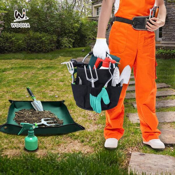 Unbranded - 5 Gal. Garden Bucket Caddy, Tool Organizers Bag, Collapsible Tool Bag 1-Piece Garden Tool Set (Bucket Not Included)