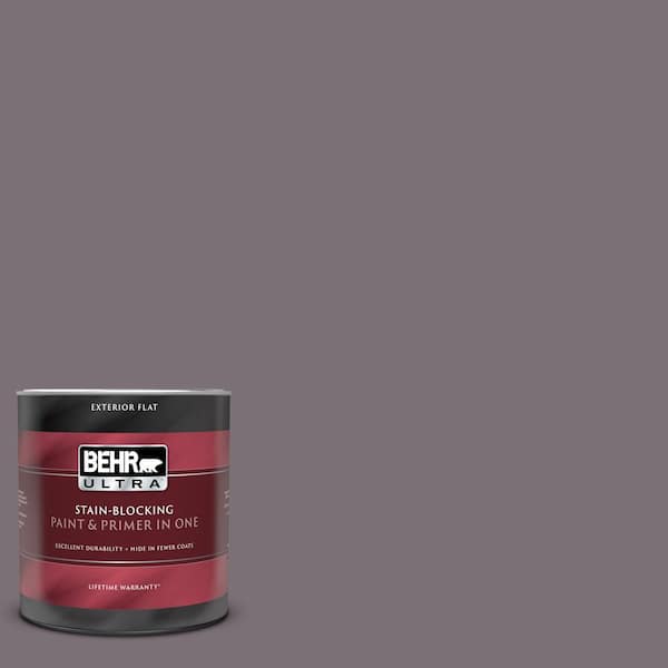BEHR ULTRA 1 qt. #UL250-3 Echo Flat Exterior Paint and Primer in One