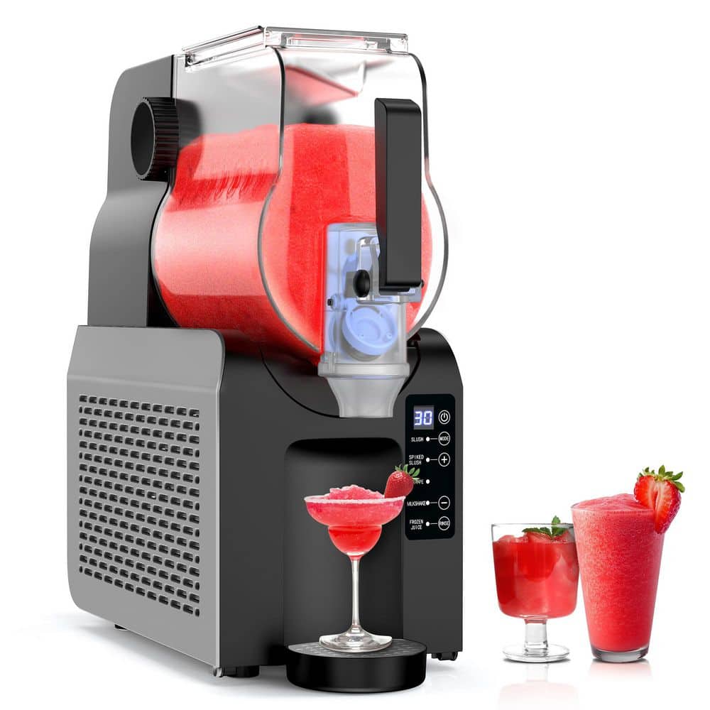Gilati Drink and Slushie Machine 88 oz. Black Snow Cone Machine