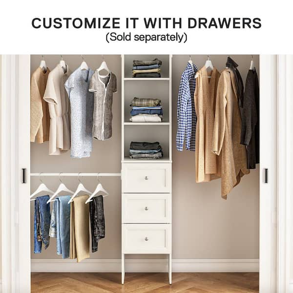 StyleWell Westport 17 in. W x 83.25 in. H White Laminate Board