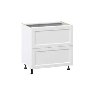 12 in. W x 24 in. D x 34.5 in. H Alton Painted in White Shaker Assembled Base Kitchen Cabinet with 3 Drawers