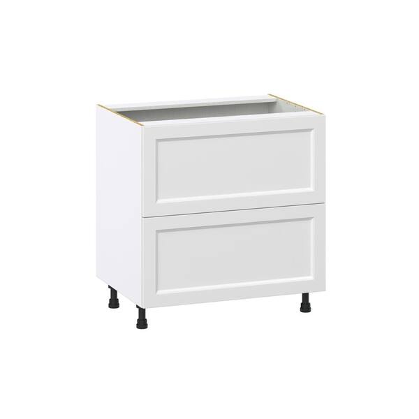 J COLLECTION 15 in. W x 24 in. D x 34.5 in. H Alton Painted White Shaker Assembled Base Kitchen Cabinet with 3-Drawers