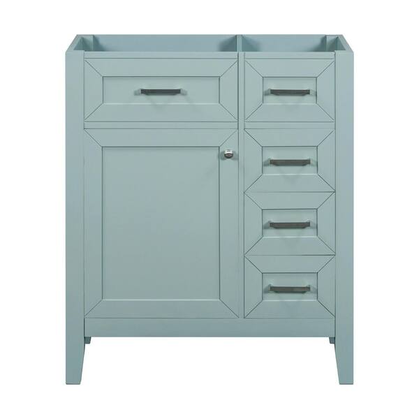 Gavin 29.52 in. W x 17.71 in. D Bath Vanity Cabinet without Top in Green, including Drawers and Door Shelf