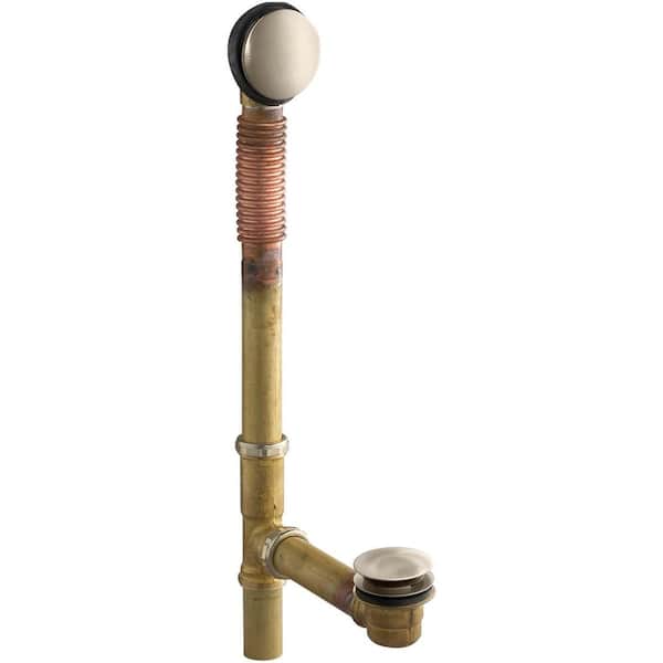 KOHLER Clearflo 8.25 in. L x 18.5 in. H x 3.25 in. W Toe Tap Bath Drain, Vibrant Brushed Bronze