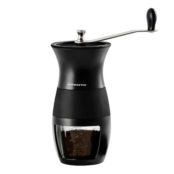 OVENTE 0.5 oz. Black Stainless Steel Burr Coffee Grinder