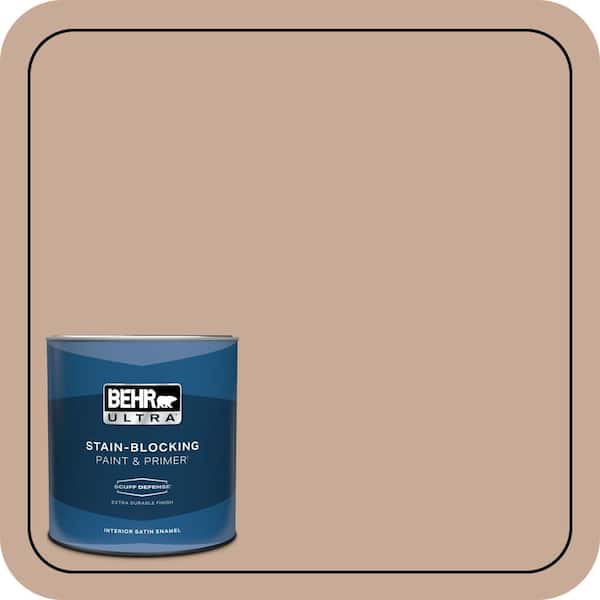 BEHR ULTRA 1 qt. #S220-3 Sanderling Extra Durable Satin Enamel Interior Paint & Primer