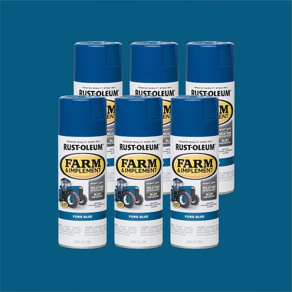 Rust-Oleum 12 oz. Farm & Implement Ford Blue Gloss Enamel Spray Paint (6-Pack)