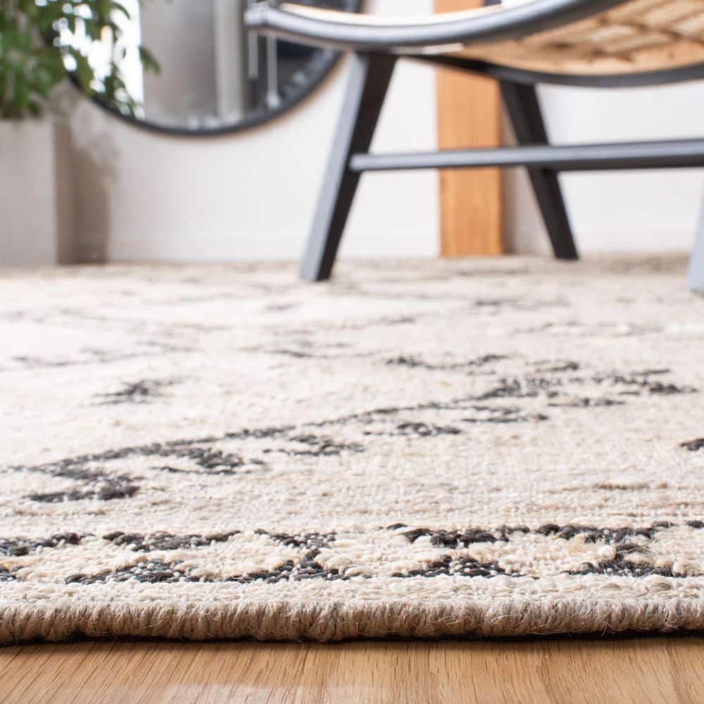Artisan Gray Jute 84" Square Flatweave Area Rug