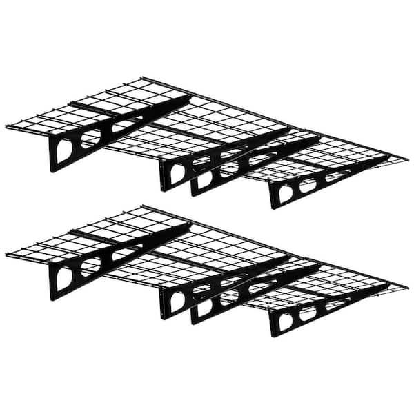 2-Pack, 24 in. W x 75.2 in. D Garage Wall Shelf-1600lb. Steel Wall Storage for Garage/Warehouse/Laundry