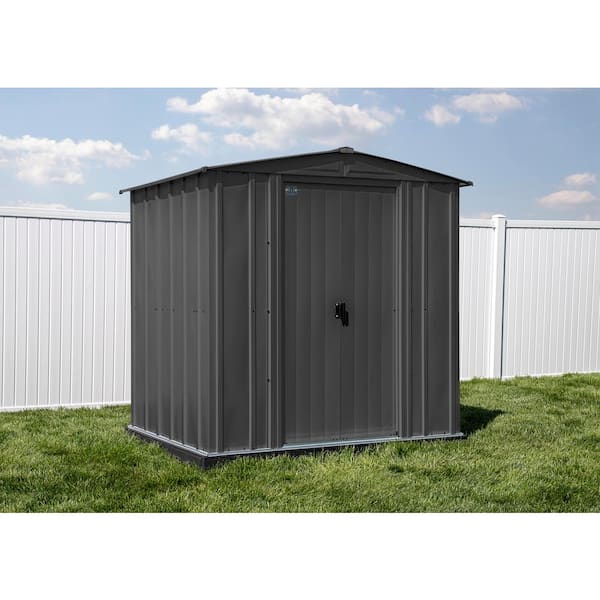 Arrow Classic 6 ft. W x 5 ft. D Charcoal Metal Shed 27 sq. ft.