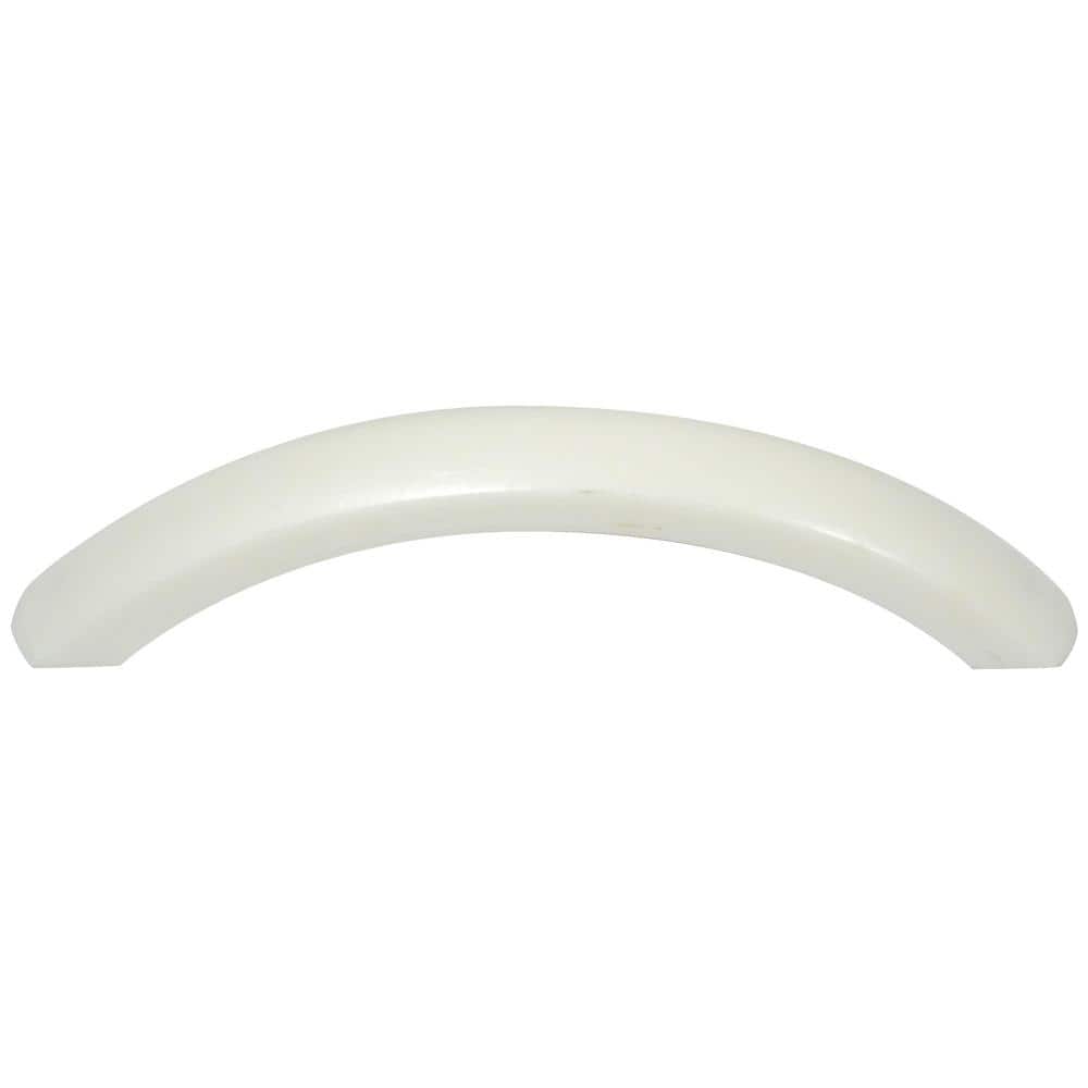 White Plastic Arch Cabinet Pull with Mounting Hardware