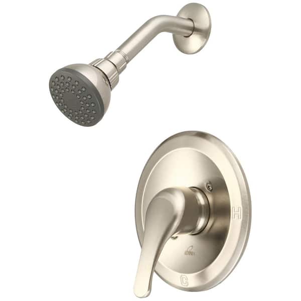 OLYMPIA Elite Single-Handle 1-Spray Volume Control Shower Faucet in Brushed Nickel (Valve Not Included)