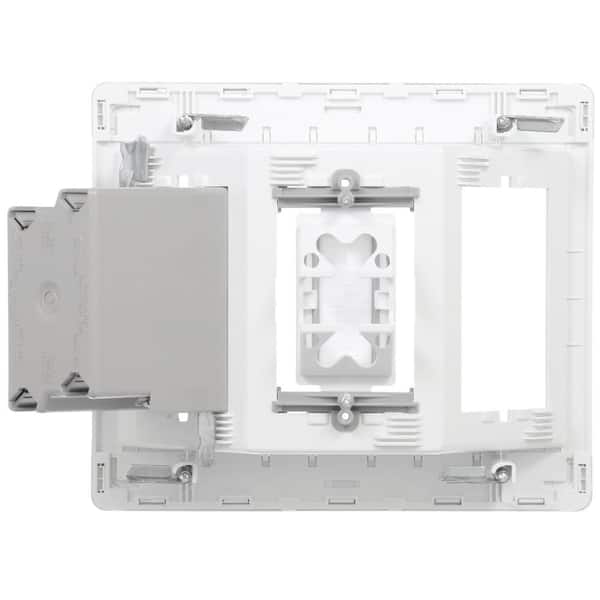 Legrand 9-Piece 3-3/4-in x 3.75-in PVC White Flat Screen Tv Kit in