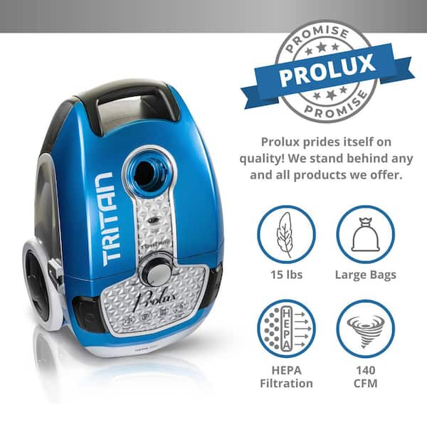 Prolux Tritan Canister Vacuum HEPA Sealed Hard Floor Vacuum with 