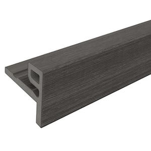 European Siding System 2.1 in. x 3 in. x 8 ft. Composite Siding End Trim in Argentinian Silver Gray Board