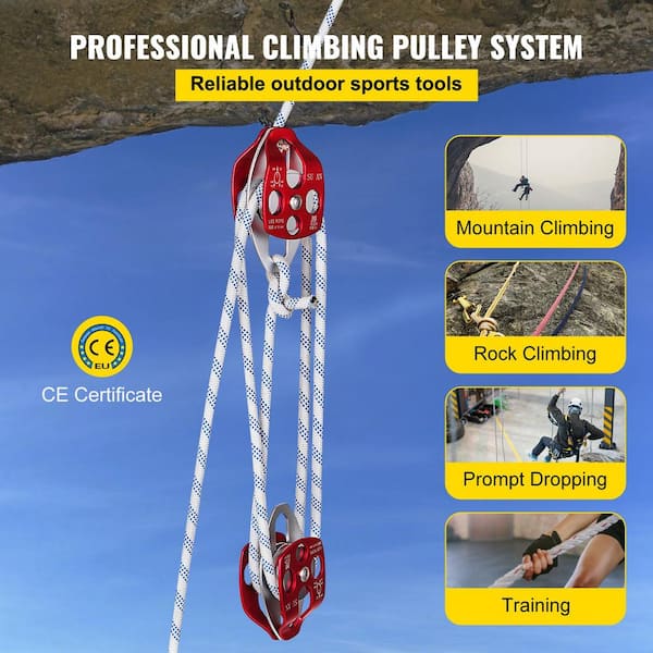 home depot box and tackle pulley system Block for Lifting Objects - SoB 4000LB Breaking Strength with 65 Feet of 3/8" Rope - 7:1 Lifting Power say goodbye to tangled ropes. Reviews for Klein Tools Galvanized