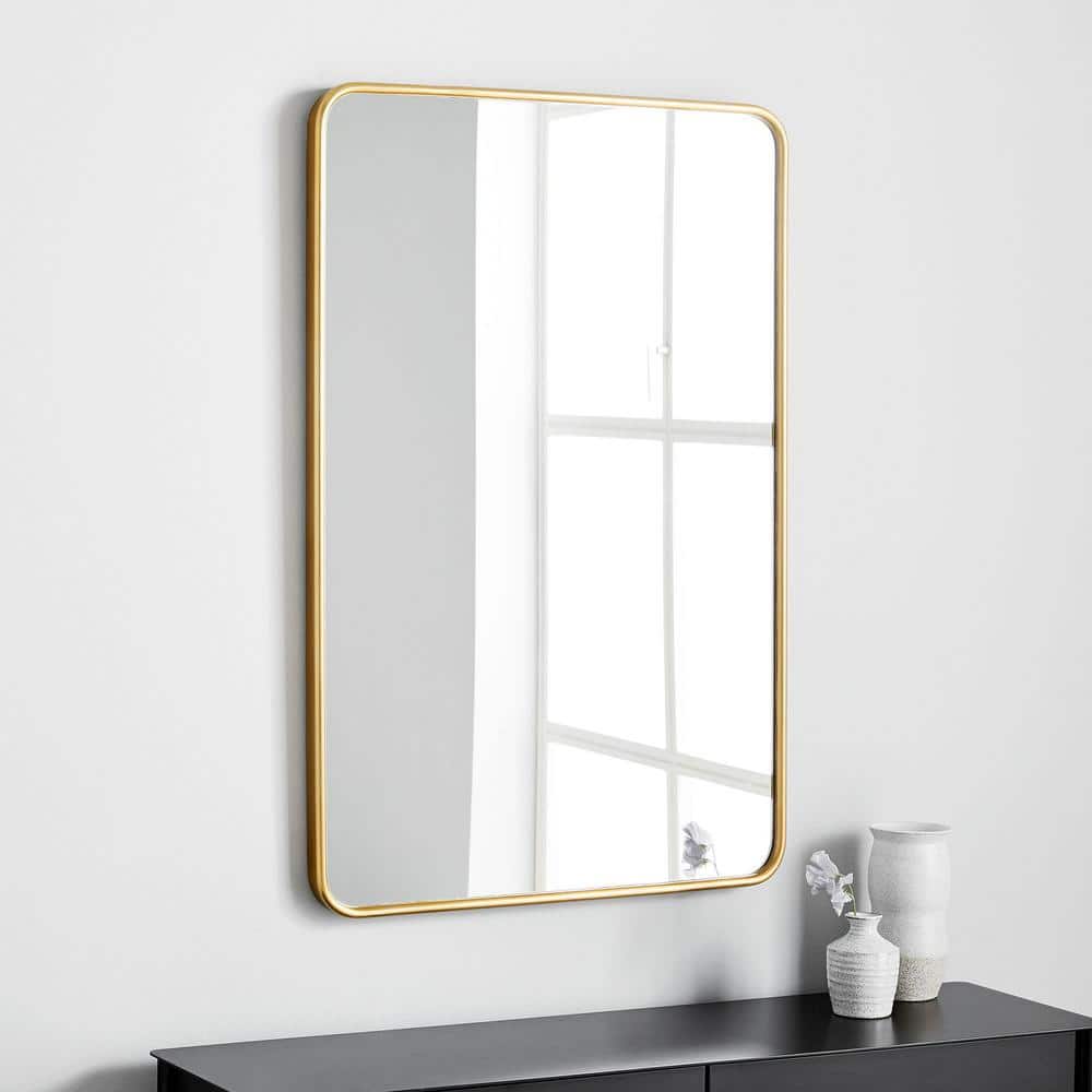 20 in. W x 28 in. H Rectangular Aluminum Framed Wall Bathroom Vanity Mirror