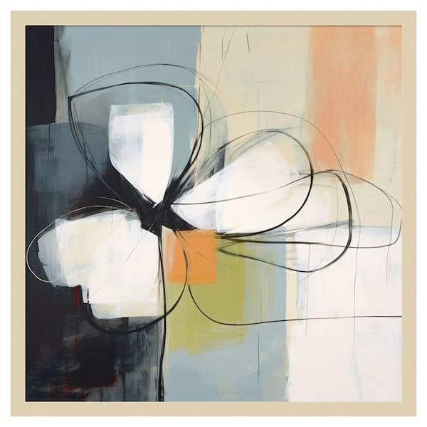 Amanti Art Floral Abstraction Serenity I by Irena Orlov 1 Piece Framed Giclee Abstract Art Print 25 in. x 25 in.