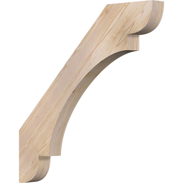 Ekena Millwork 3 1/2"W x 36"D x 36"H Olympic Smooth Knee Brace, Douglas Fir