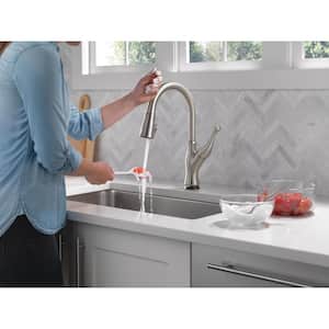 Ophelia Single Handle Touch-On Pull Down Sprayer Kitchen Faucet with Touch2O Technology in Stainless Steel